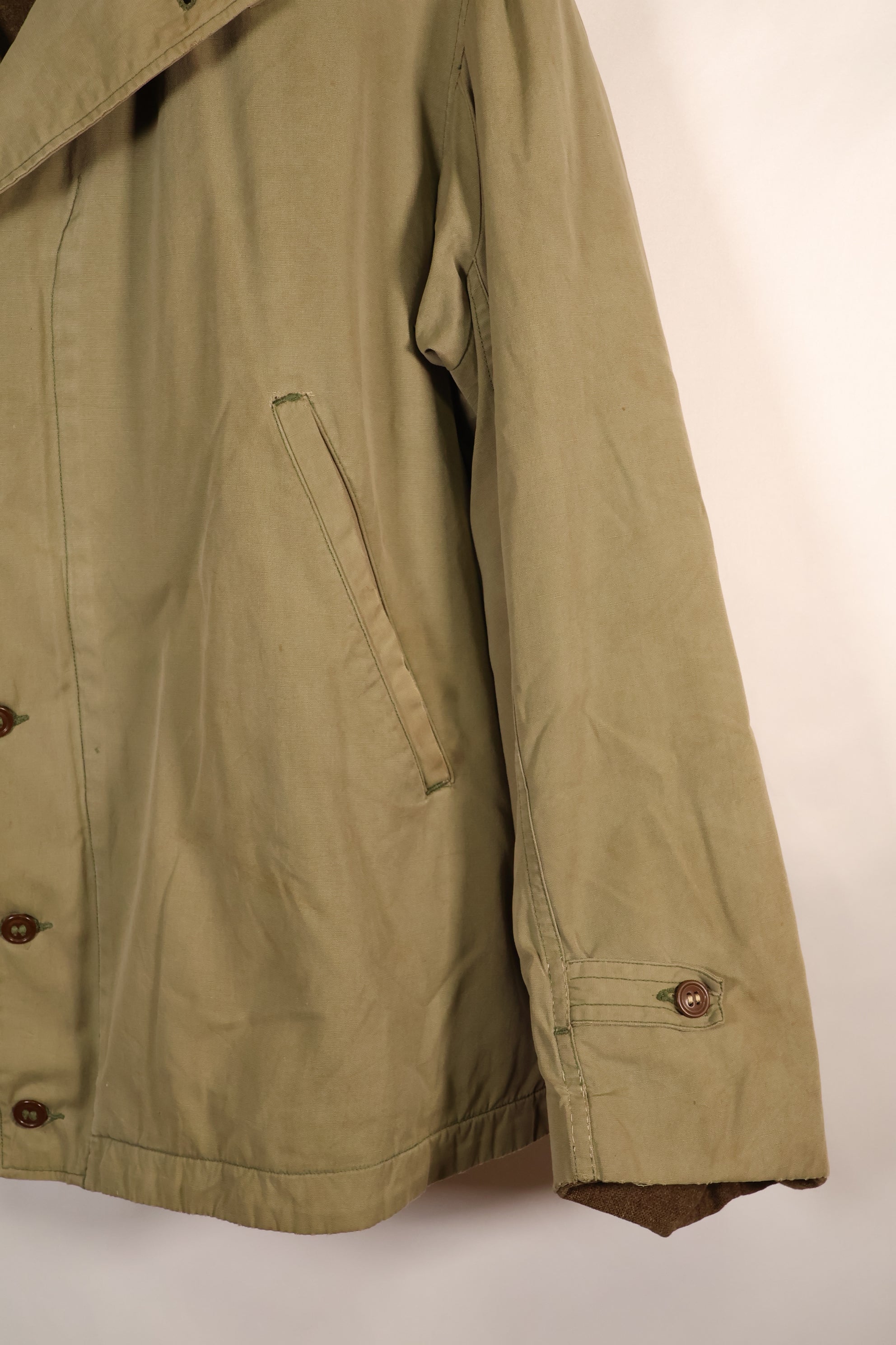 Early 1940s, around 42 to 44 U.S. Army M-1941 Field Jacket, Wool Lining, Used