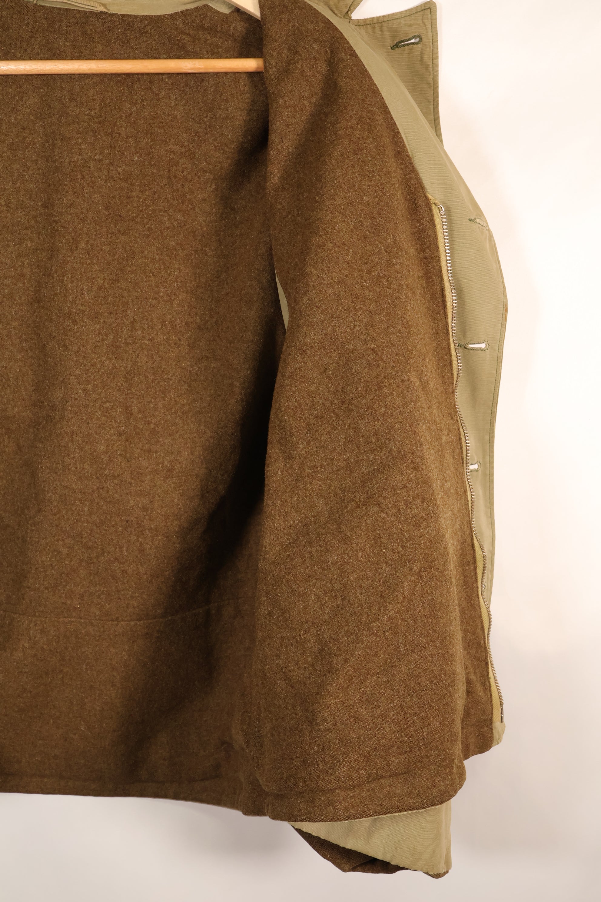 Early 1940s, around 42 to 44 U.S. Army M-1941 Field Jacket, Wool Lining, Used