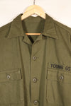ทศวรรษ 1960, ขนาดประมาณ MEDIUM, OG-107, เสื้อยูทิลิตี้, ทรงตัดเย็บหายาก, มีแพทช์ที่ติดเพิ่มภายหลัง, มือสอง