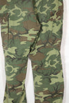 Real 1967 Poplin early lot fabric ERDL Fatigue pants, used D