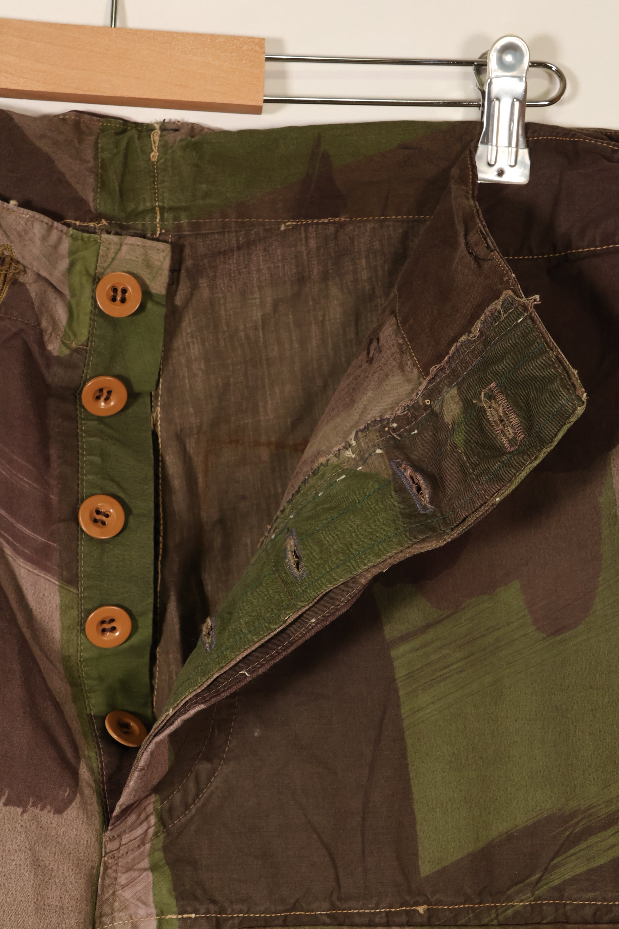 1940s, WWII, British SAS, Windproof Camouflage, Camouflage Pants, Customized, Used