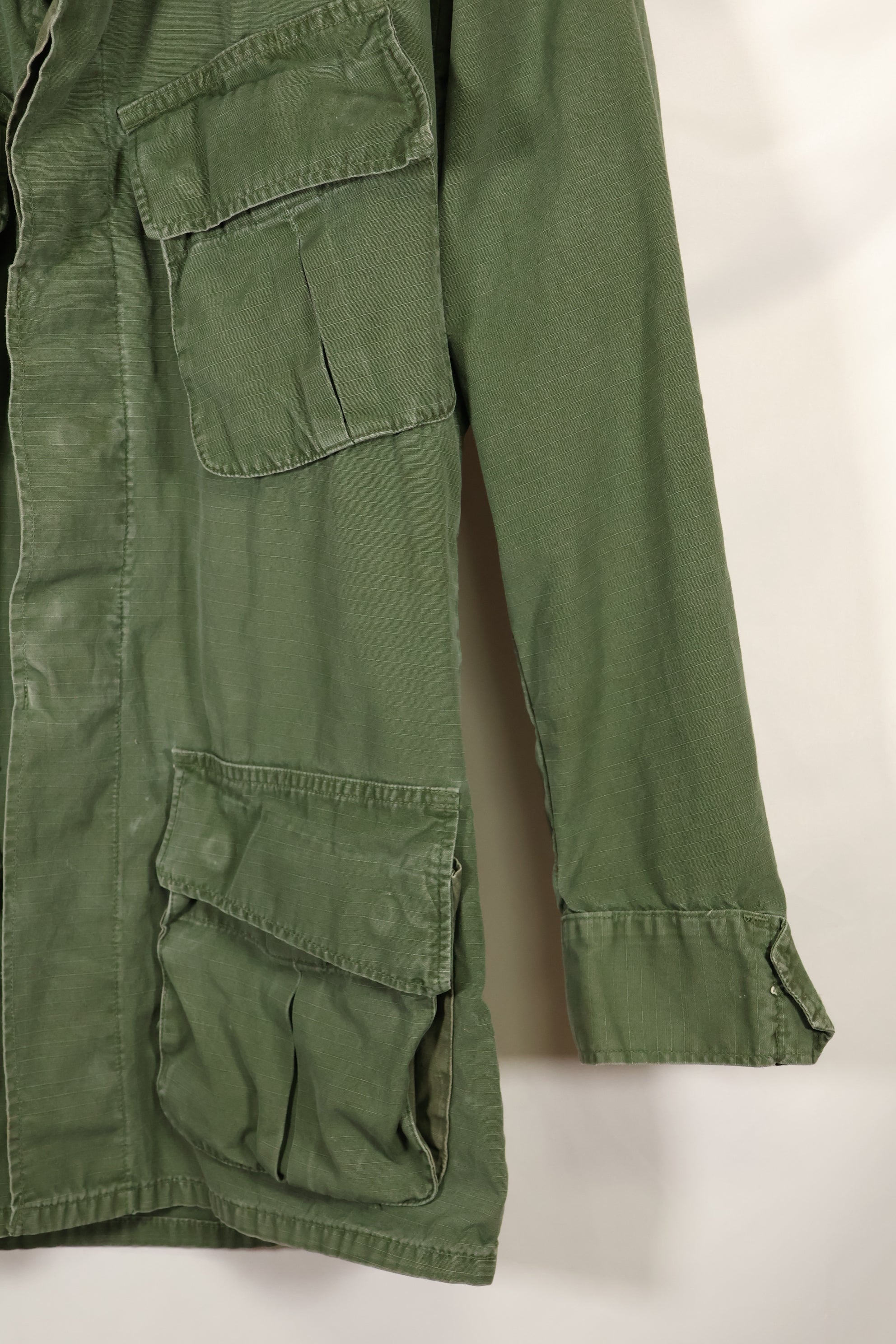 circa 1967-68 size unknown 4th model jungle fatigues jacket, used, released by a movie company.