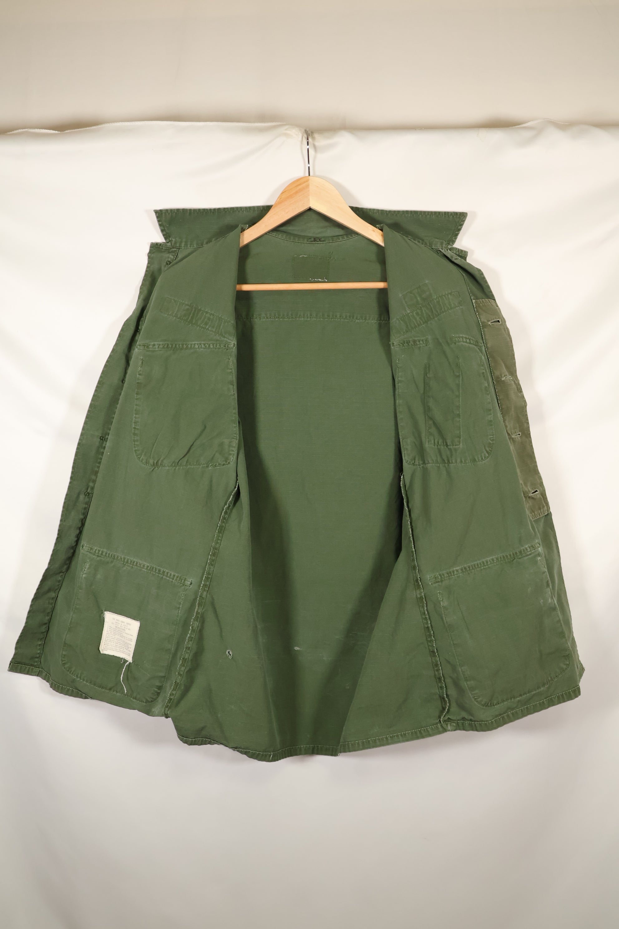 circa 1967-68 size unknown 4th model jungle fatigues jacket, used, released by a movie company.