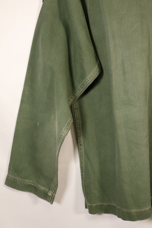 1960s, Estimated Size: SMALL, OG-107 Utility Shirt with Patches, Used