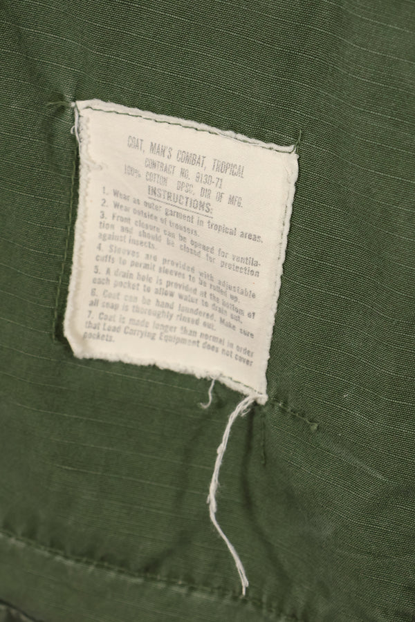circa 1967-68 size unknown 4th model jungle fatigues jacket, used, released by a movie company.
