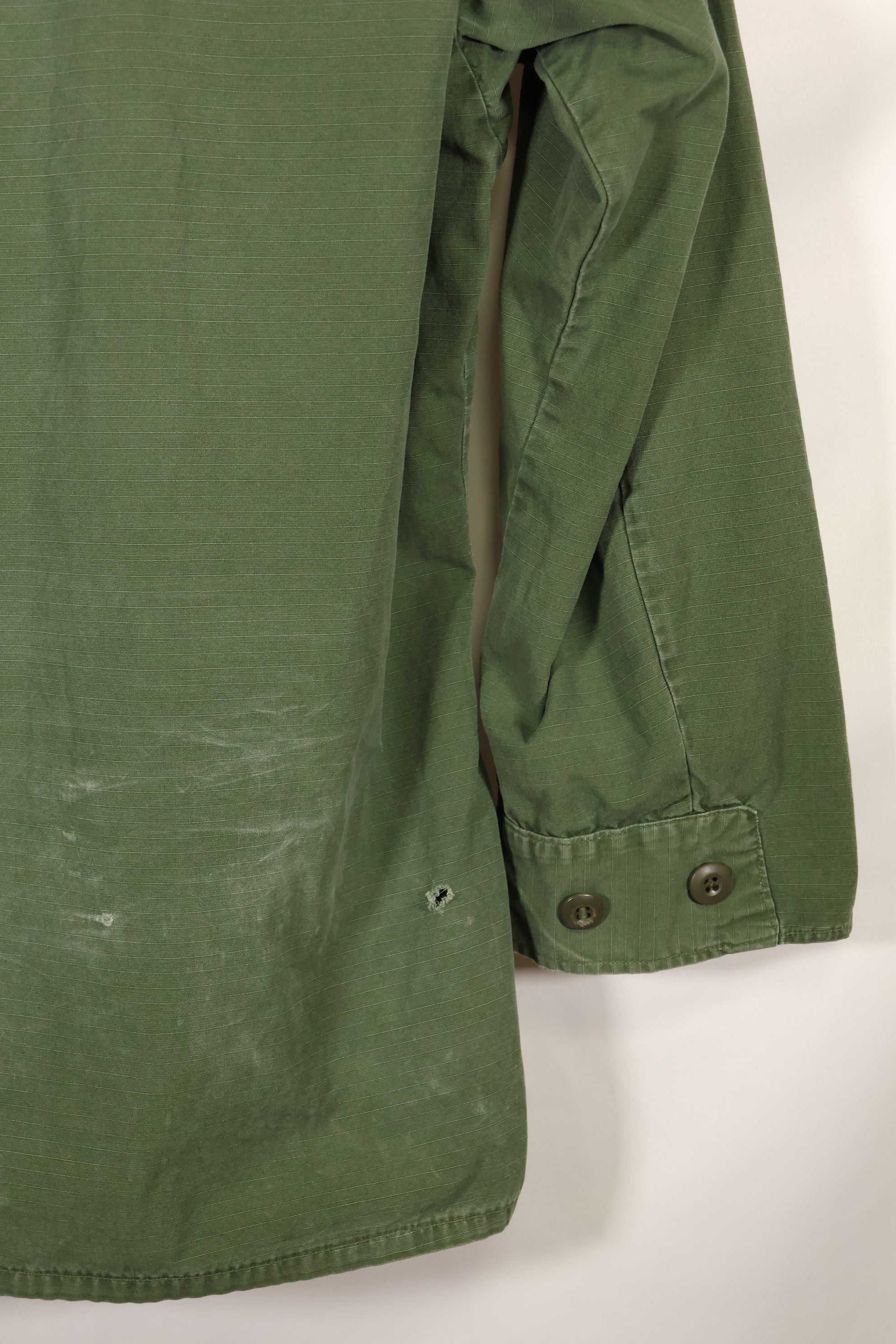 circa 1967-68 size unknown 4th model jungle fatigues jacket, used, released by a movie company.