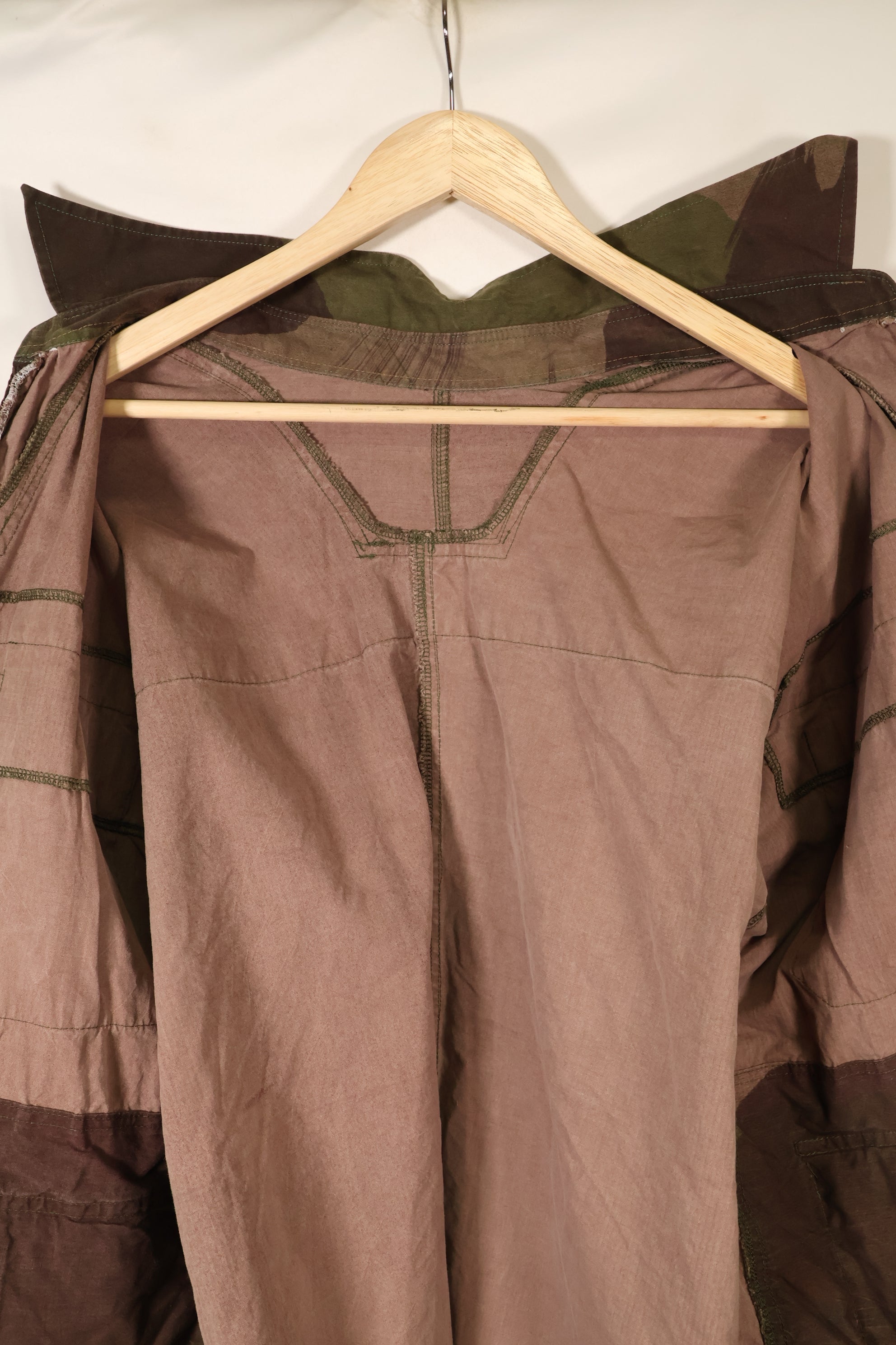 1940s, WWII, British Army, Windproof Camouflage Smock, Modified, Indochina War Replica, Post-war modifications, Used