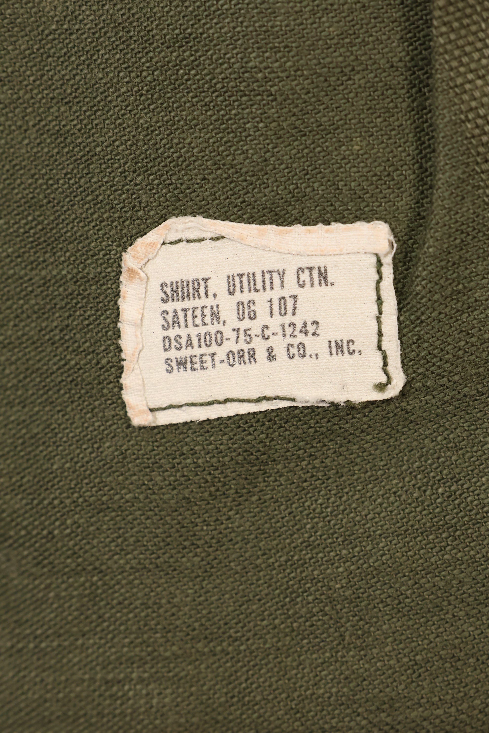 1975 Contract, 16 1/2 x 32, OG-107, Utility Shirt, With Added Patch, Used