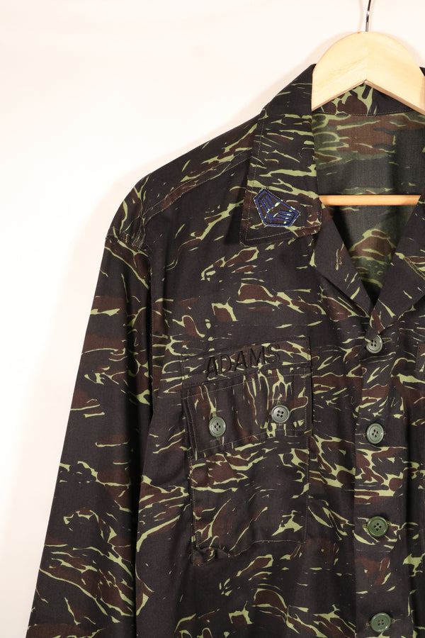 1970s Thai Border Patrol “Shadow Tiger” Locally Made Tiger-Stripe Shirt, Used, Grade A