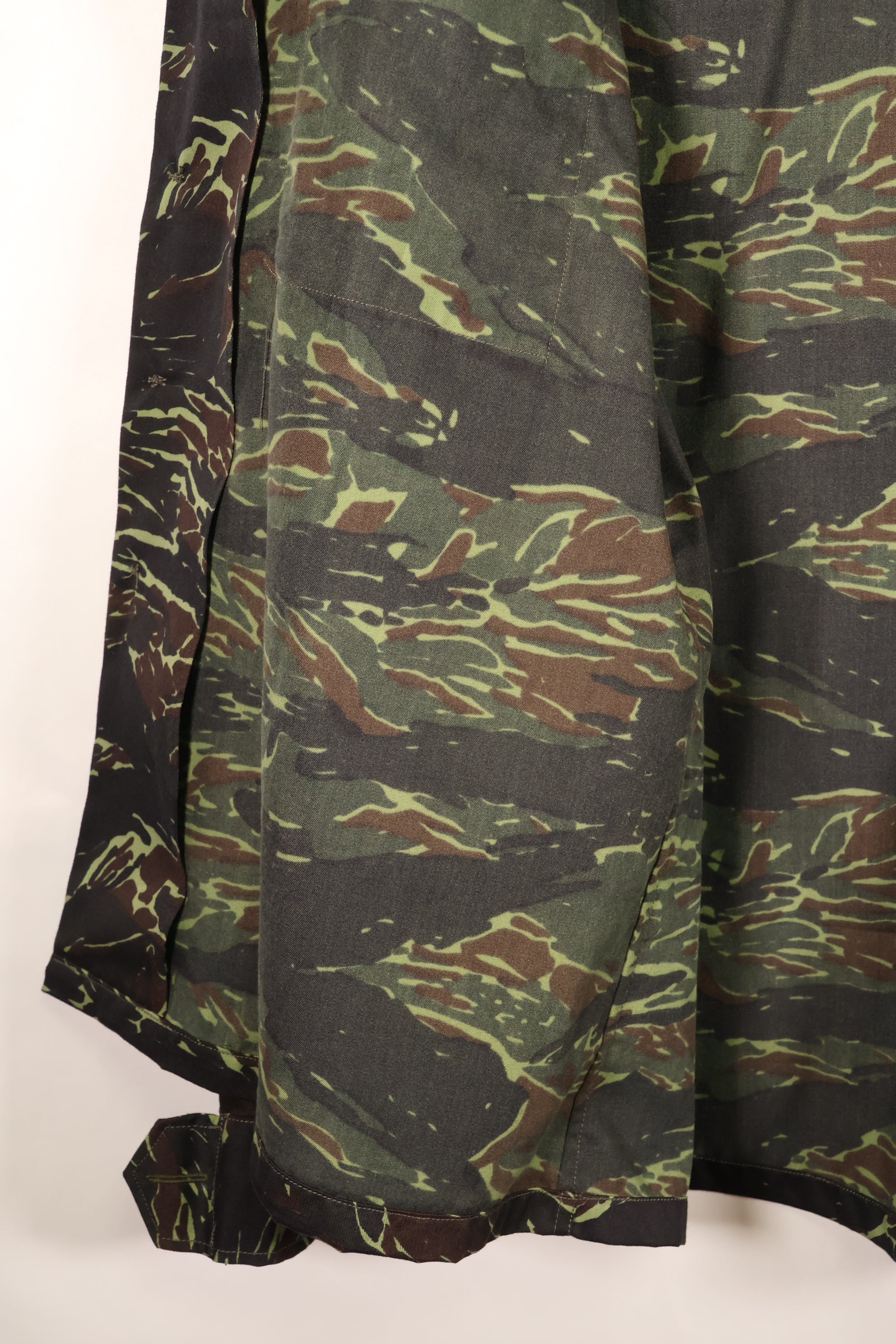 1970s Thai Border Patrol “Shadow Tiger” Locally Made Tiger-Stripe Shirt, Used, Grade A
