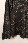 1970s Thai Border Guard "Shadow Tiger" Locally Made Tiger-Striped Shirt, Used, Size B