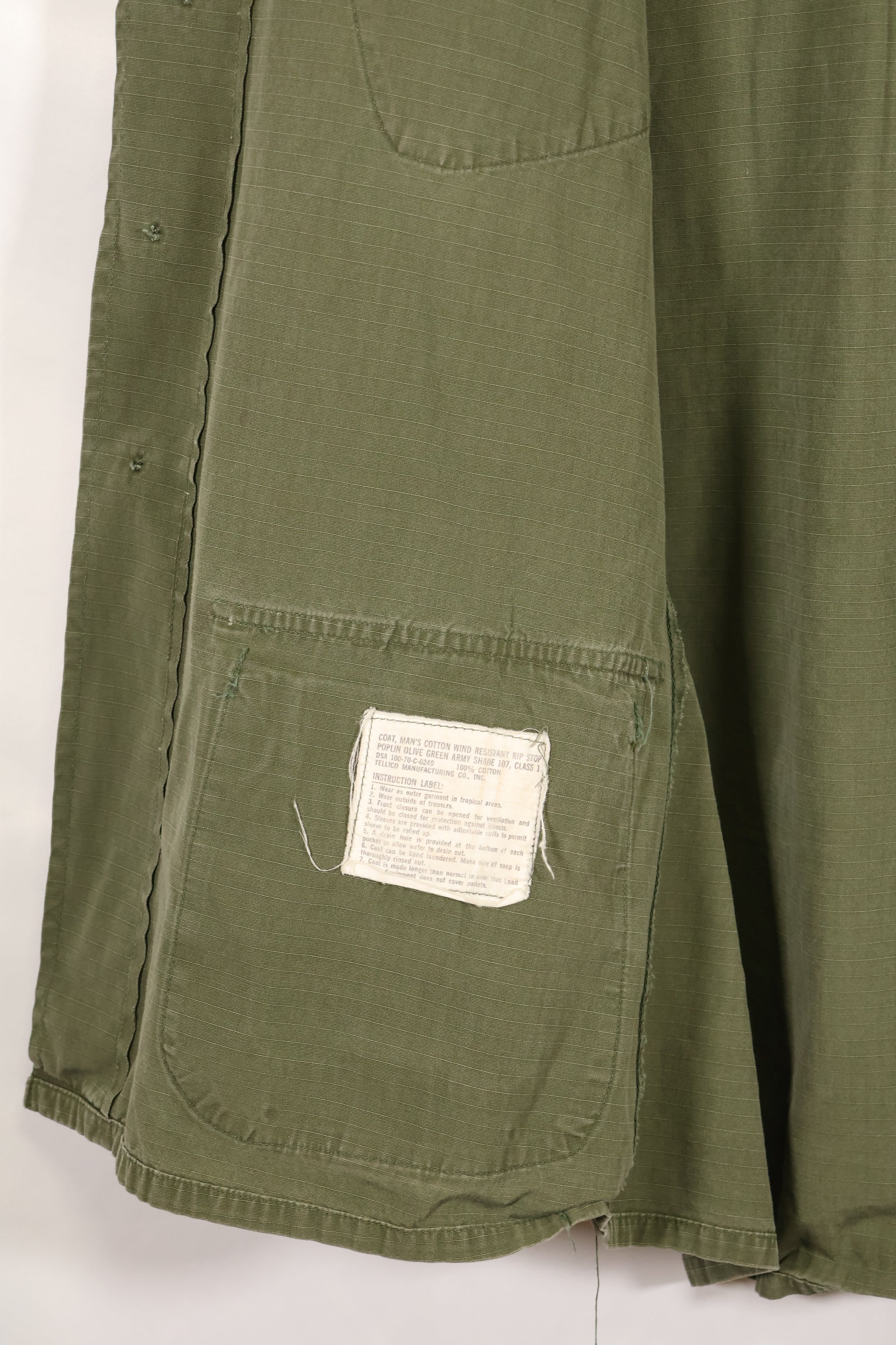 1970年頃　S-Rサイズ　4th Model ジャングルファティーグ　ジャケット　中古品　映画会社放出