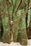 Early 1970s, Large Size, ARVN, South Vietnamese Airborne Division, Leaf Camouflage Shirt, Repaired, Used