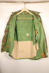 Early 1970s, Large Size, ARVN, South Vietnamese Airborne Division, Leaf Camouflage Shirt, Repaired, Used