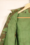 Early 1970s, Large Size, ARVN, South Vietnamese Airborne Division, Leaf Camouflage Shirt, Repaired, Used