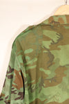 Early 1970s, Large Size, ARVN, South Vietnamese Airborne Division, Leaf Camouflage Shirt, Repaired, Used