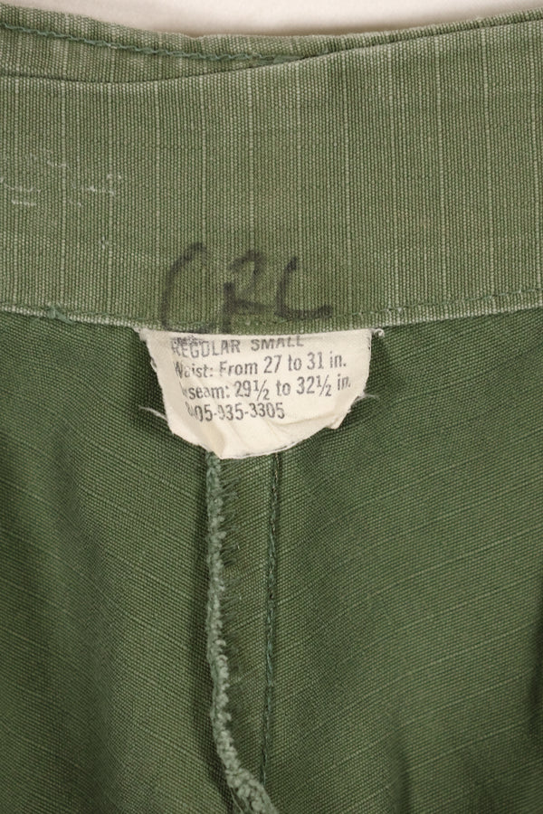 1968年頃　S-Rサイズ　4th Model ジャングルファティーグ　パンツ　中古品　映画会社放出