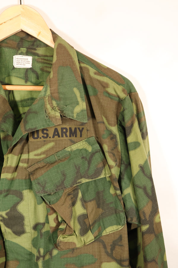 1969 Contract, M-R, U.S. Army ERDL Green Leaf Camo, Jungle Fatigue Jacket, Used
