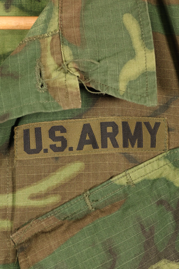 1969 Contract, M-R, U.S. Army ERDL Green Leaf Camo, Jungle Fatigue Jacket, Used