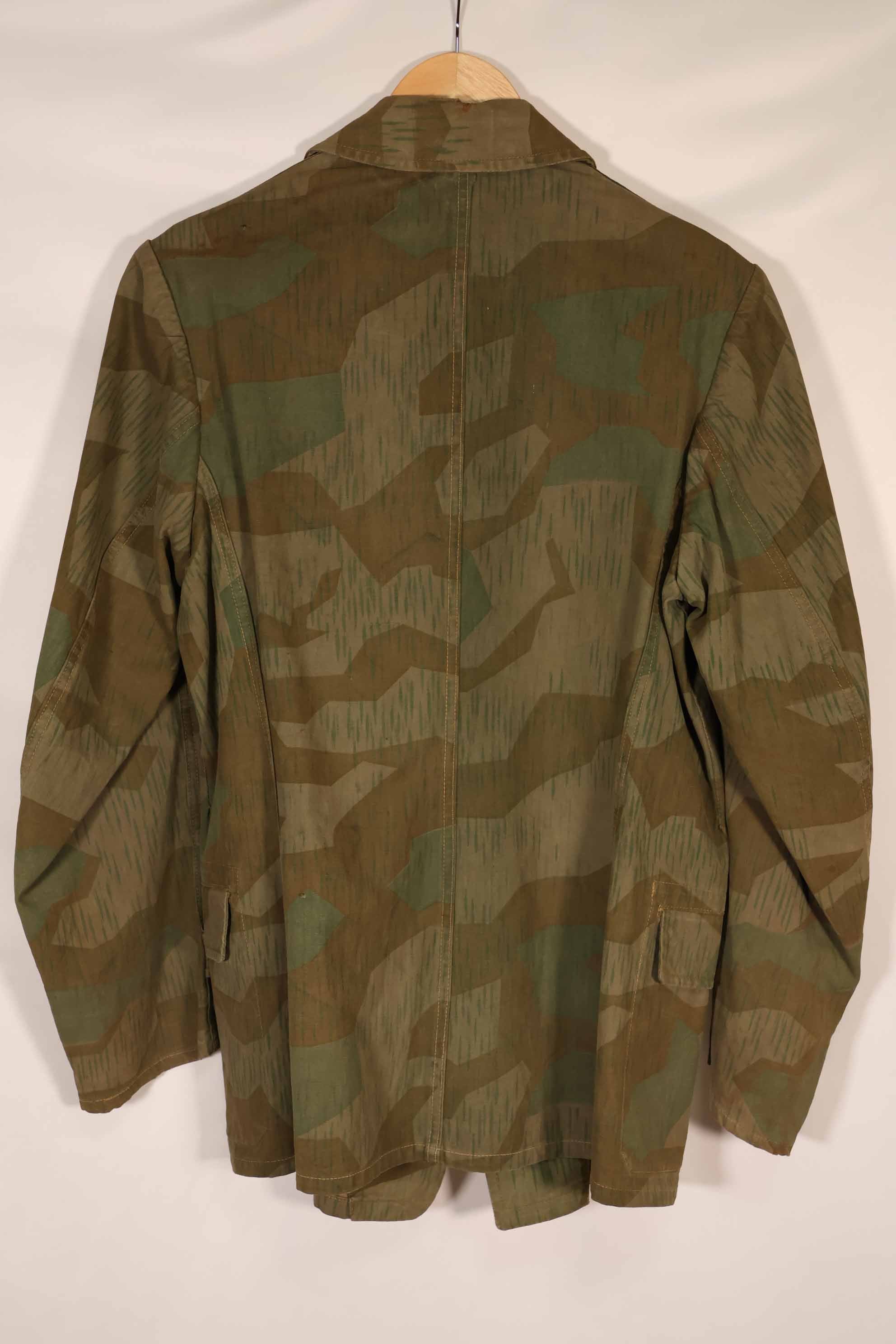 実物　1940年代　ドイツ軍　スプリンター迷彩　ローカルメイド　フィールドジャケット　中古品