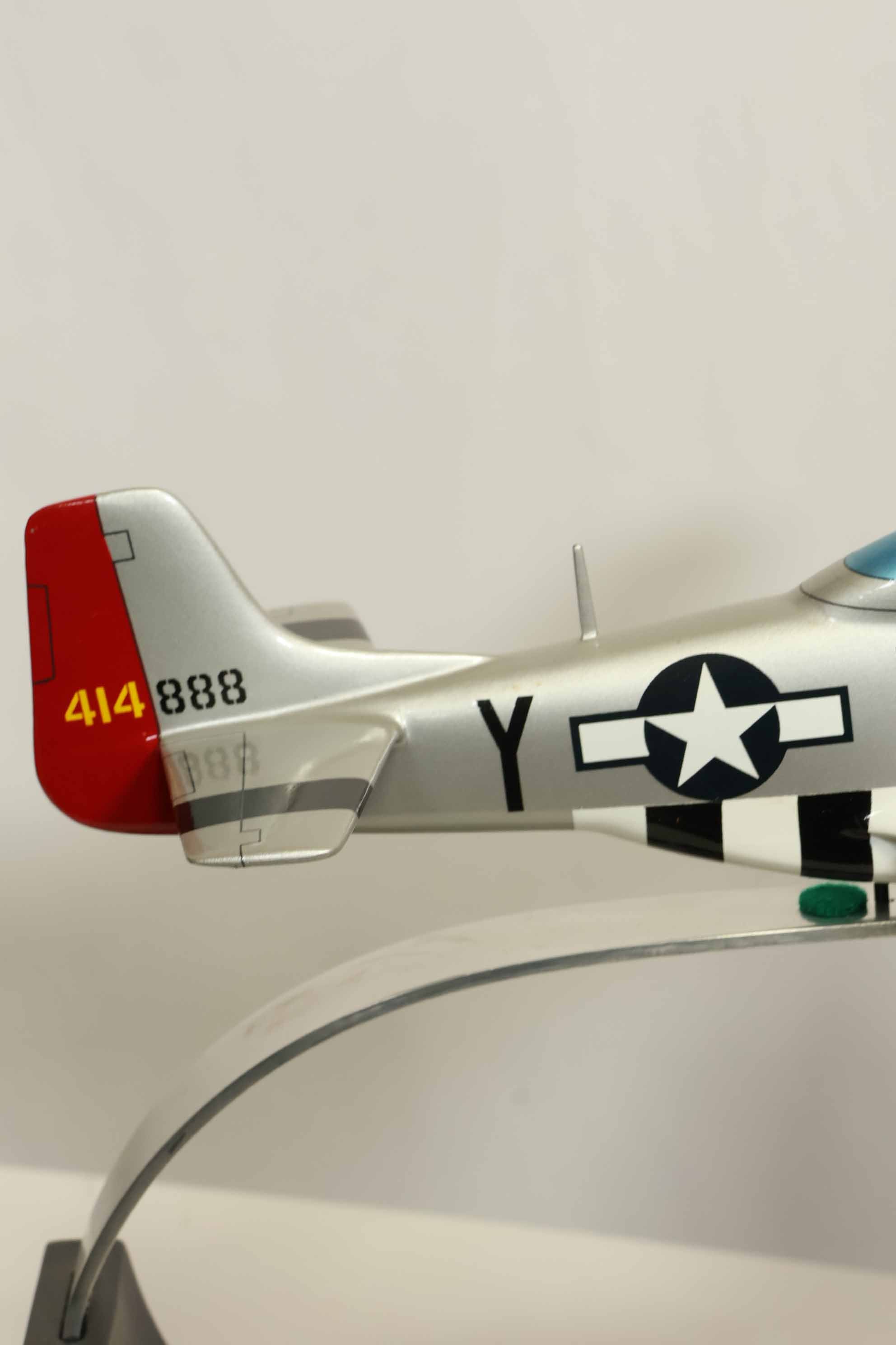 Autographed P-51 Mustang by Air Force Brigadier General Chuck Yeager, used model.