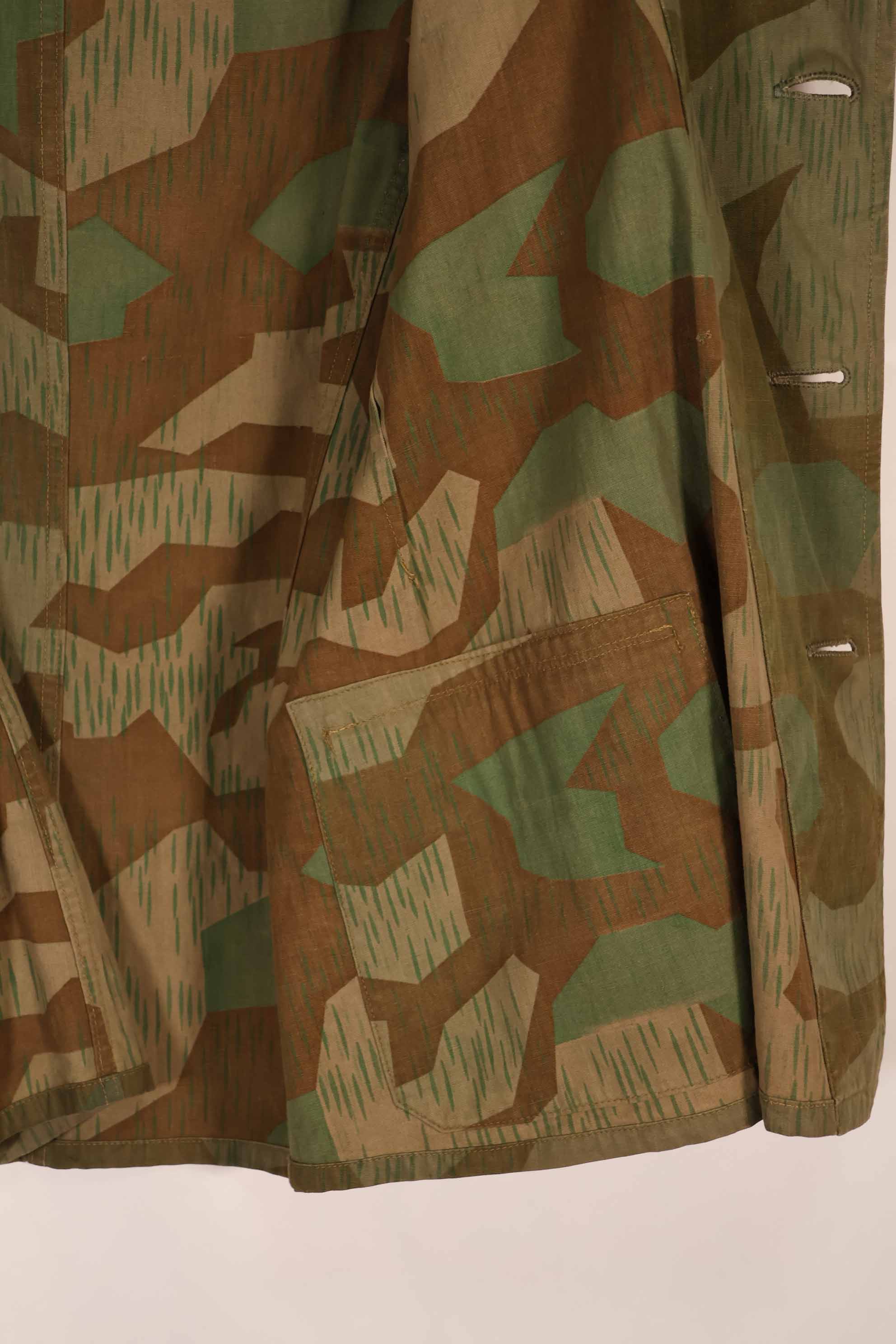 実物　1940年代　ドイツ軍　スプリンター迷彩　ローカルメイド　フィールドジャケット　中古品