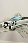 Autographed P-51 Mustang by Air Force Brigadier General Chuck Yeager, used model.