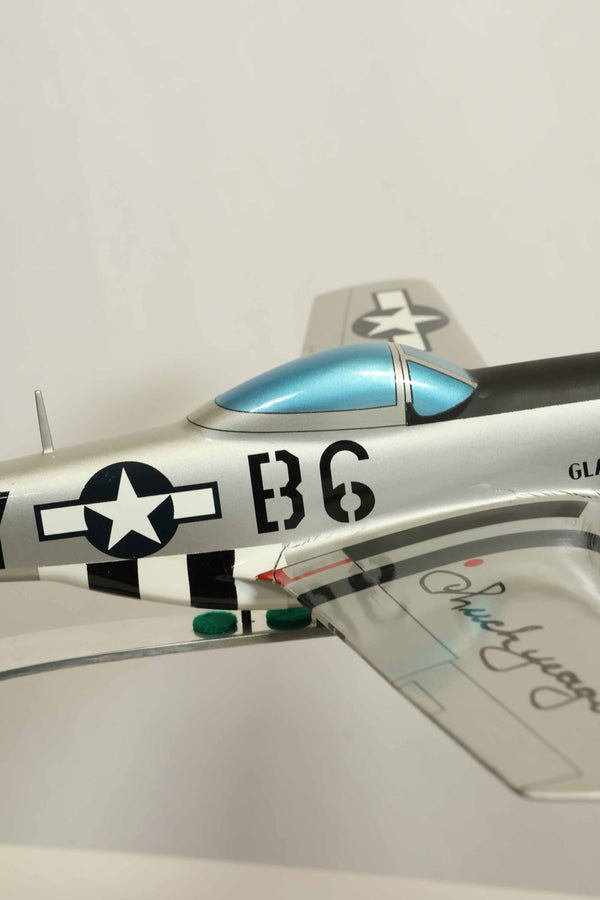 Autographed P-51 Mustang by Air Force Brigadier General Chuck Yeager, used model.
