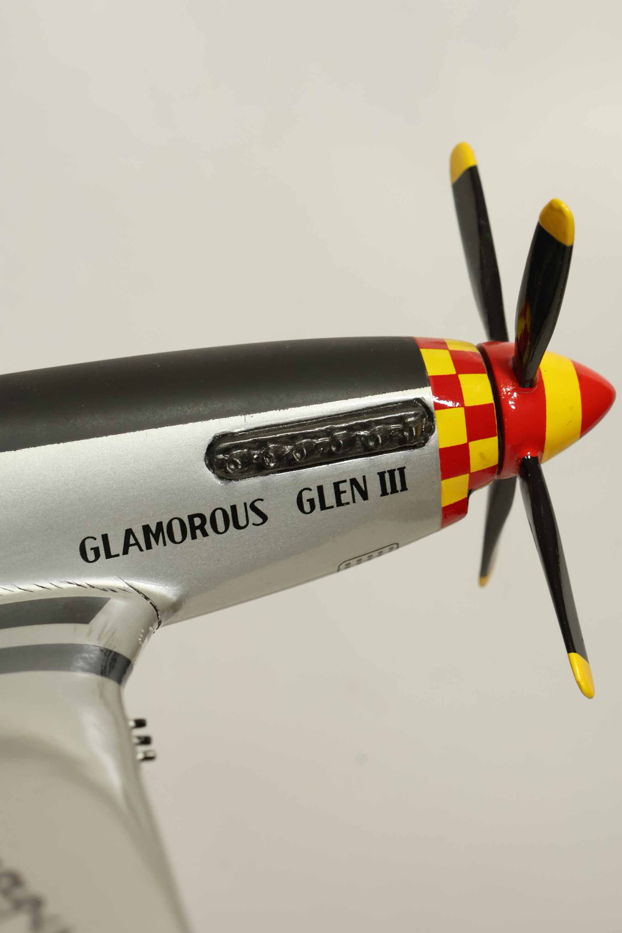 Autographed P-51 Mustang by Air Force Brigadier General Chuck Yeager, used model.