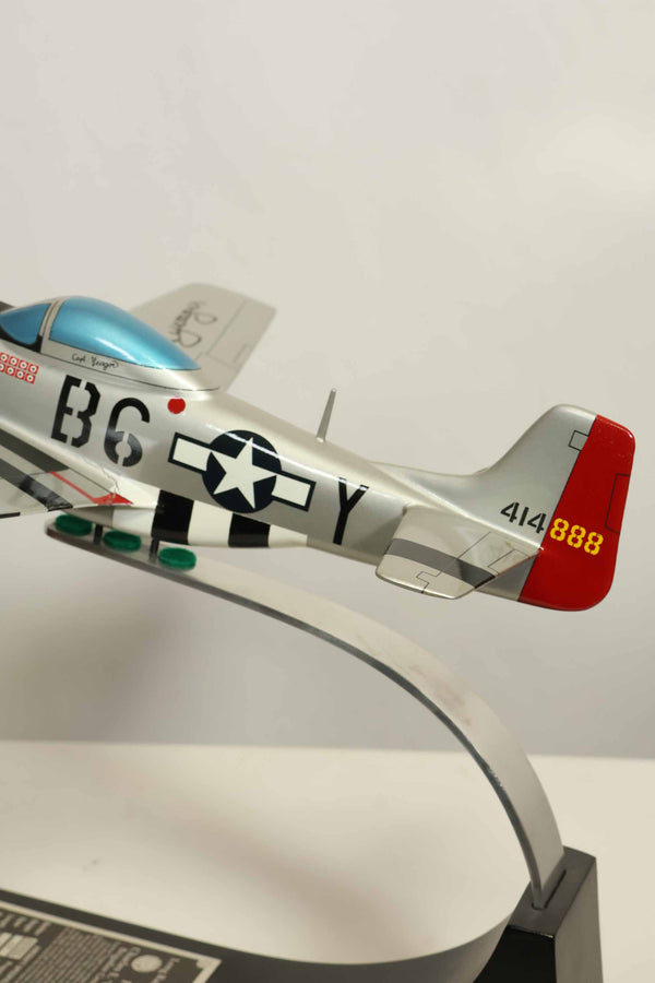 Autographed P-51 Mustang by Air Force Brigadier General Chuck Yeager, used model.