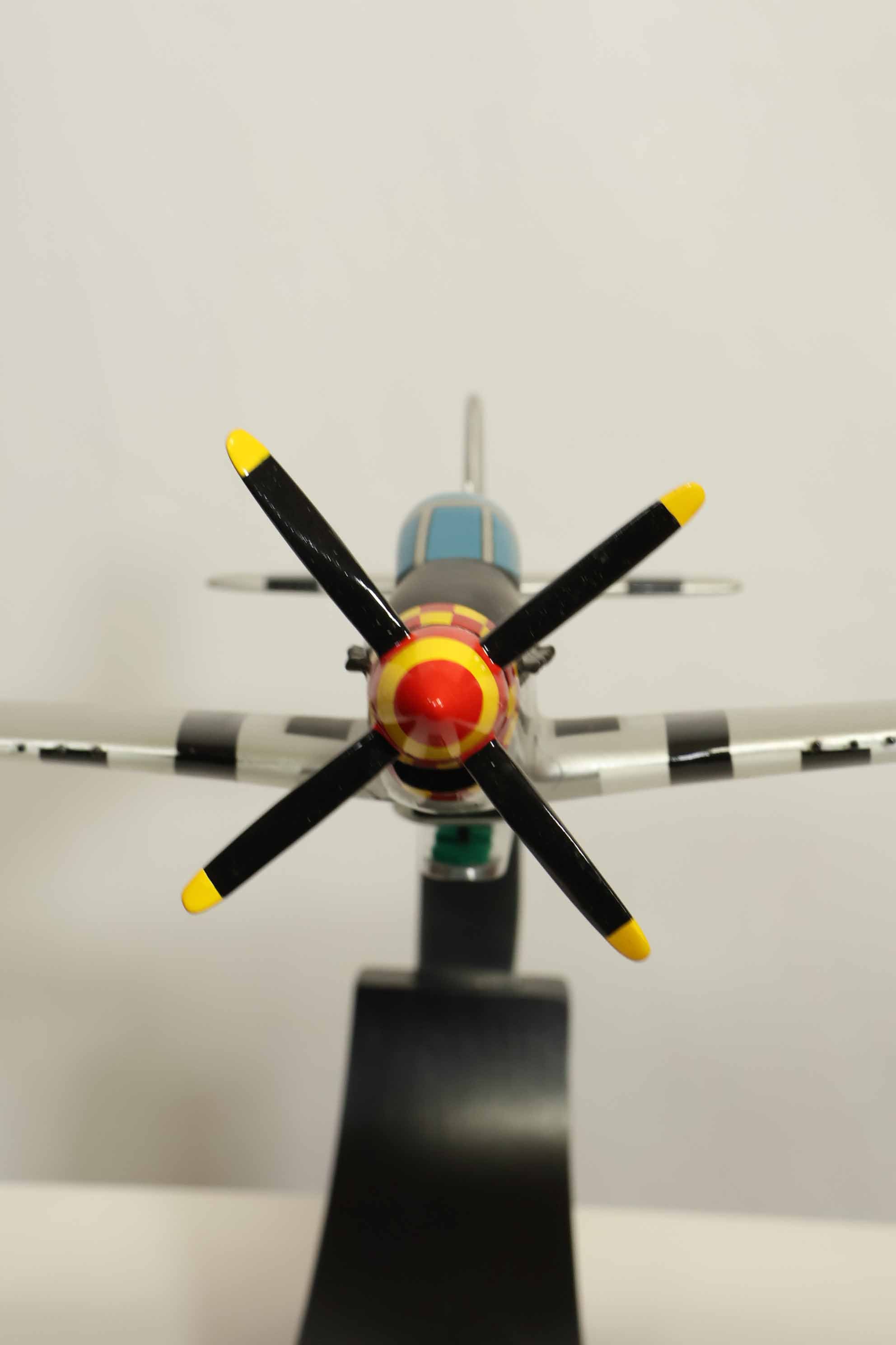 Autographed P-51 Mustang by Air Force Brigadier General Chuck Yeager, used model.