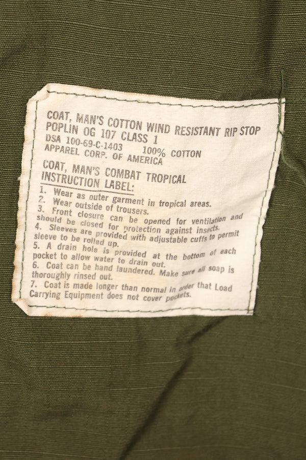 1969 Contract M-R 4th Model Jungle Fatigue Jacket—Good Condition—Used