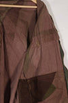 実物　1940年代　WWII 英軍　Windproof迷彩　インドシナ戦争　ジッパーカスタムジャケット　中古品