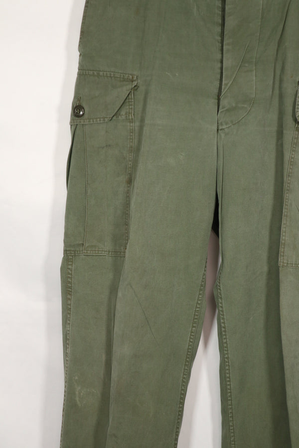 実物　1963年製　1st Model ジャングルファティーグ　パンツ　レッグタイなし　中古品