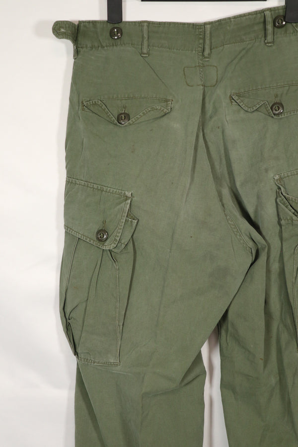 実物　1963年製　1st Model ジャングルファティーグ　パンツ　レッグタイなし　中古品