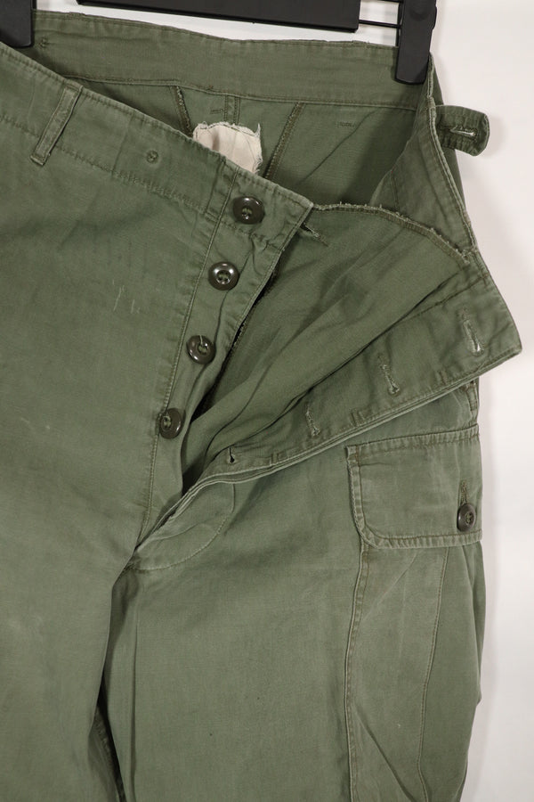 実物　1963年製　1st Model ジャングルファティーグ　パンツ　レッグタイなし　中古品