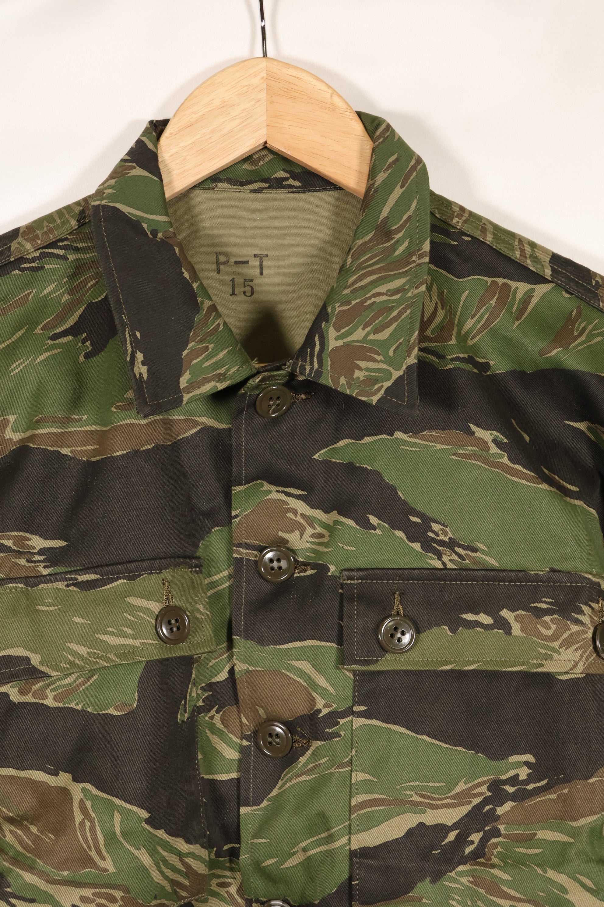 1970年代　DAJB09 契約タグ付き　日本製　タイガーストライプ　上下セット　未使用品　