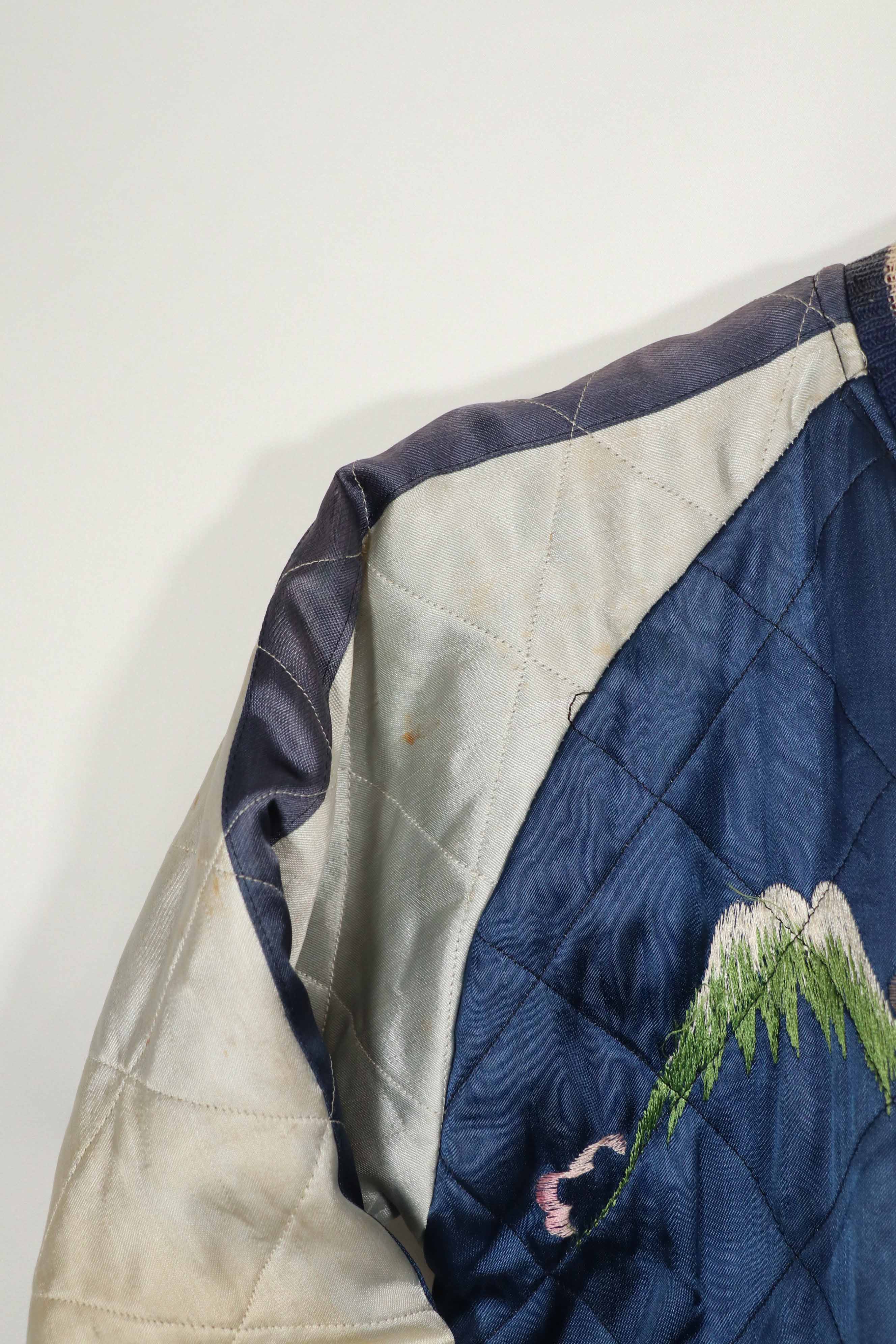 実物　1950年代　Japan Jacket　スカジャン　リバーシブル　ジッパー破損あり