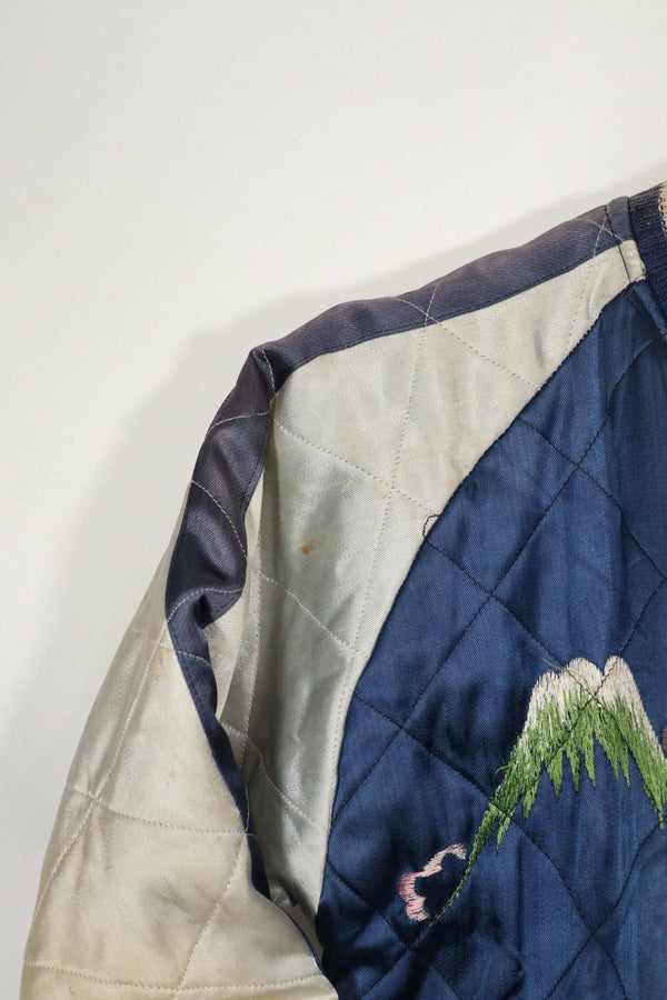 実物　1950年代　Japan Jacket　スカジャン　リバーシブル　ジッパー破損あり
