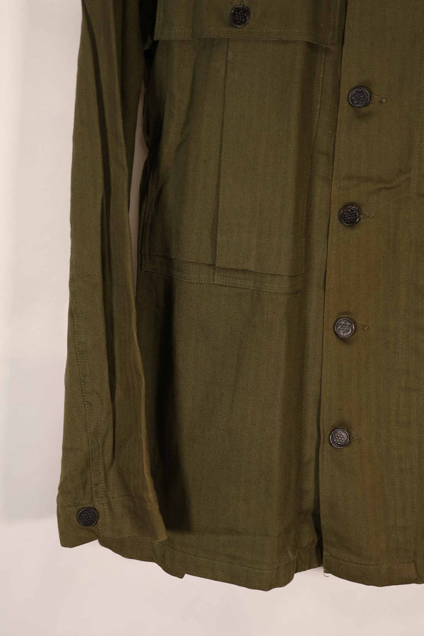 実物　1940年代　アメリカ陸軍　HBT OD ユーティリティジャケット　サイズタグなし　状態良い