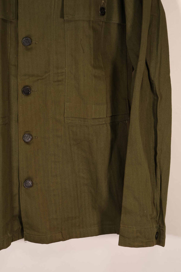 実物　1940年代　アメリカ陸軍　HBT OD ユーティリティジャケット　サイズタグなし　状態良い