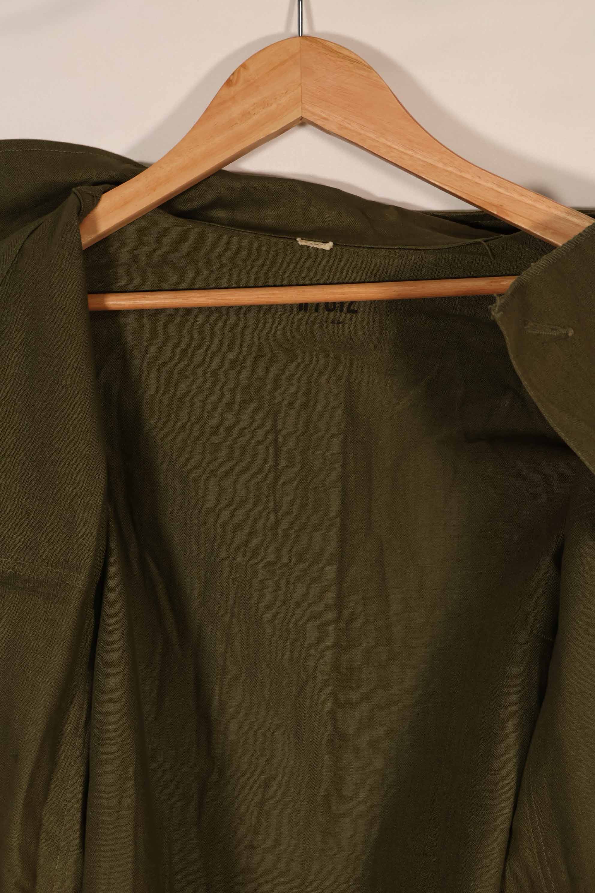 実物　1940年代　アメリカ陸軍　HBT OD ユーティリティジャケット　サイズタグなし　状態良い