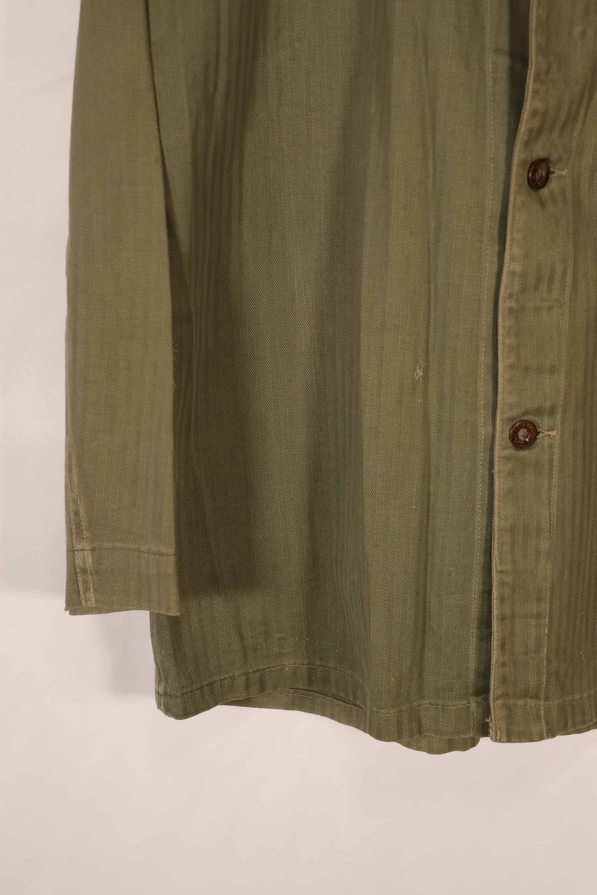 実物　1940年代　アメリカ海兵隊　USMC　M41 HBTユーティリティジャケット　ポケット欠損