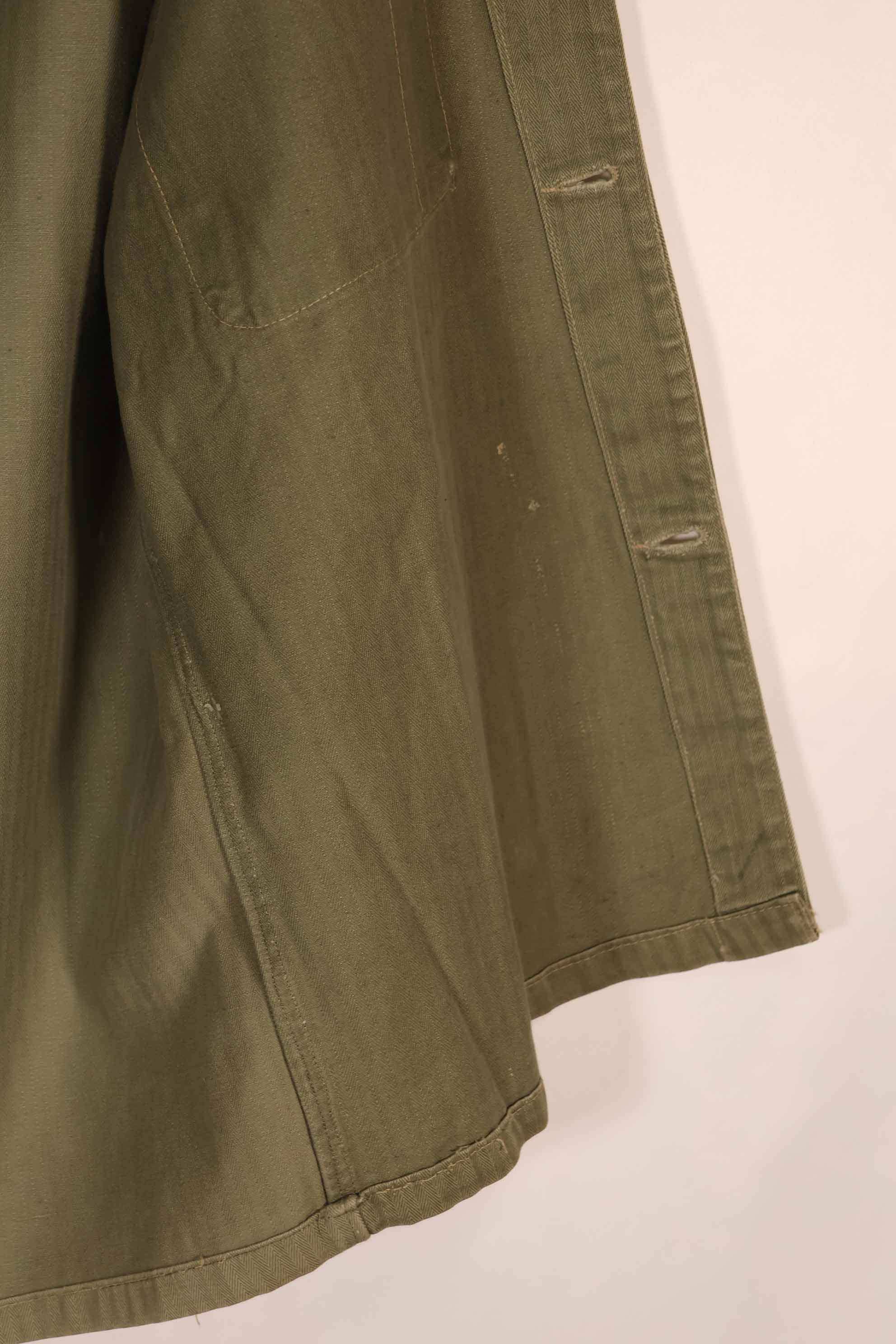 実物　1940年代　アメリカ海兵隊　USMC　M41 HBTユーティリティジャケット　ポケット欠損