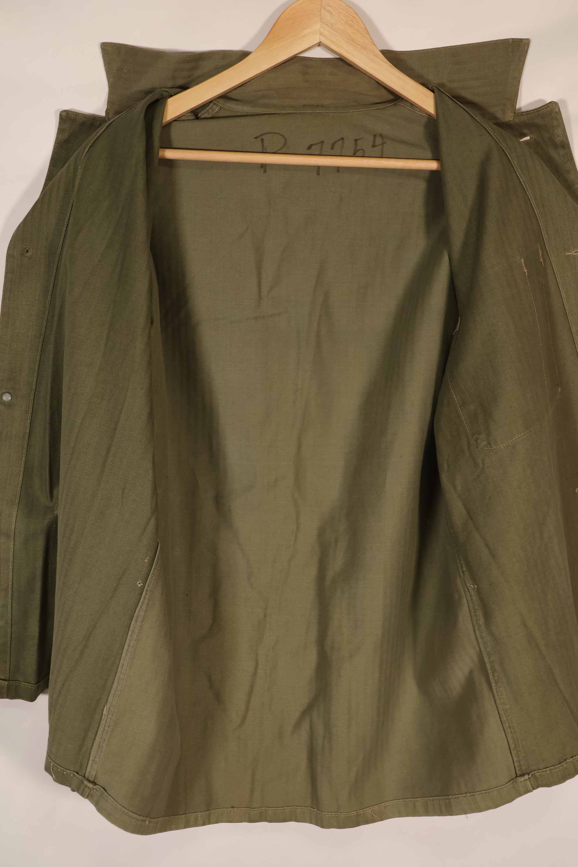 実物　1940年代　アメリカ海兵隊　USMC　M41 HBTユーティリティジャケット　ポケット欠損