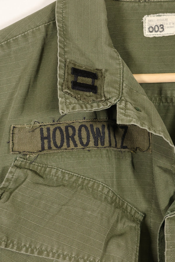 1970年契約　SMALL-REGULAR　4th Model ジャングルファティーグ　ジャケット　中古品　映画会社放出