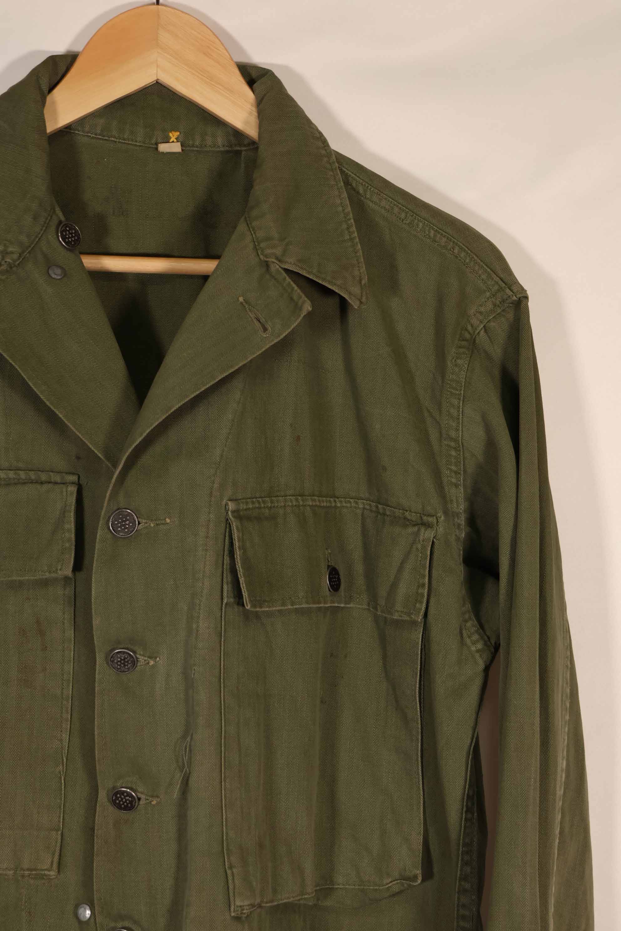 実物　1940年代　アメリカ陸軍　HBT OD ユーティリティジャケット　中古品　36R