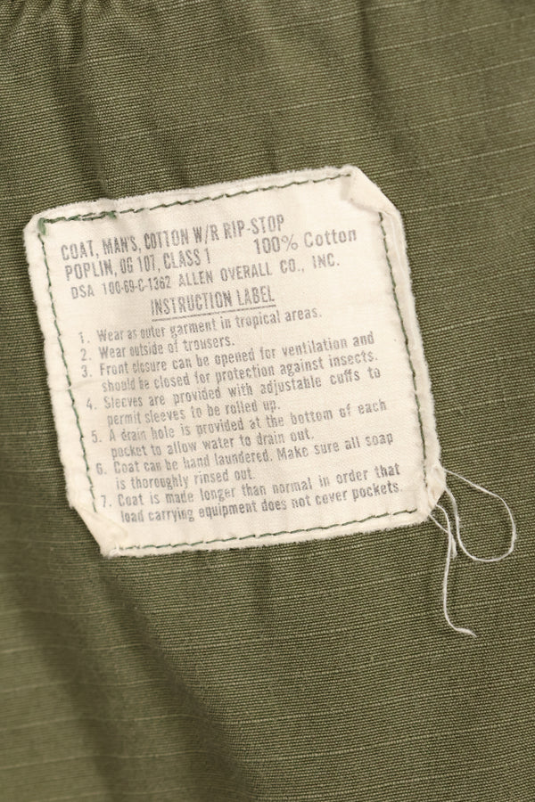 1969 Contract SMALL-REGULAR 4th Model Jungle Fatigue Jacket Used Film Company Release B