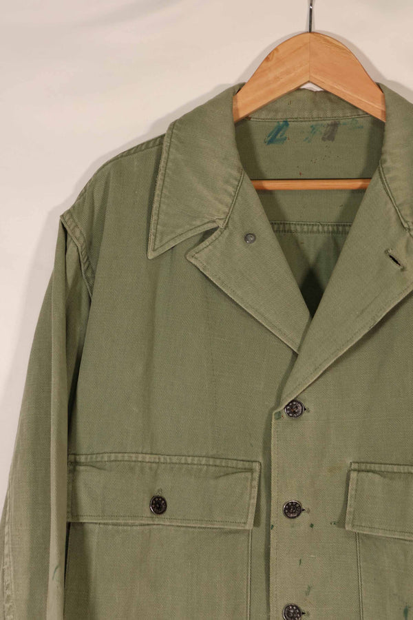 実物　1940年代　アメリカ海軍　USN　M42 ユーティリティジャケット　退色　汚れあり