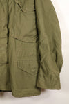 เสื้อแจ็คเก็ตสนาม M-S M65 รุ่นที่ 3 ปี 1974 มือสอง สีซีด มีแผ่นปะ